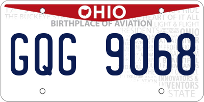 OH license plate GQG9068