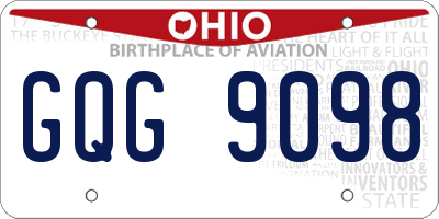 OH license plate GQG9098