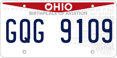 OH license plate GQG9109