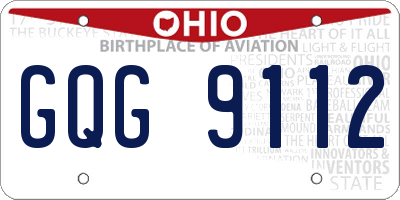 OH license plate GQG9112