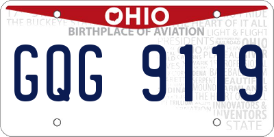 OH license plate GQG9119