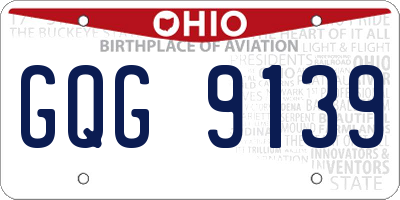 OH license plate GQG9139