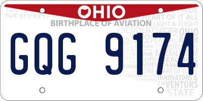 OH license plate GQG9174