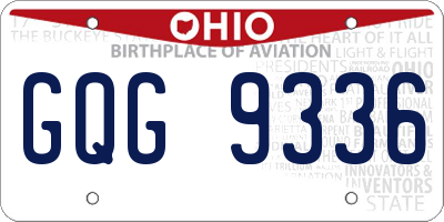 OH license plate GQG9336