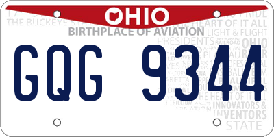 OH license plate GQG9344