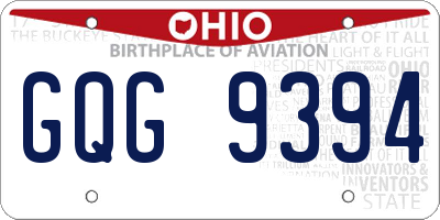 OH license plate GQG9394