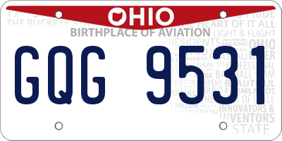 OH license plate GQG9531