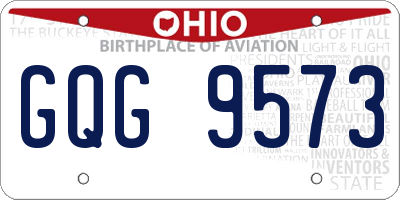 OH license plate GQG9573