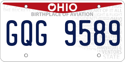OH license plate GQG9589