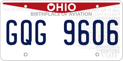 OH license plate GQG9606