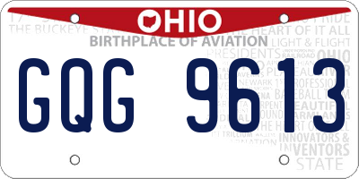 OH license plate GQG9613