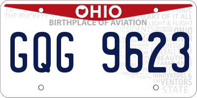 OH license plate GQG9623