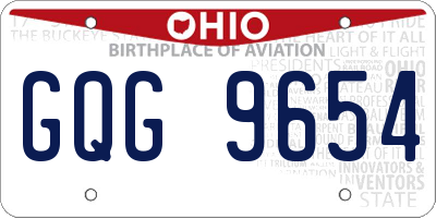 OH license plate GQG9654