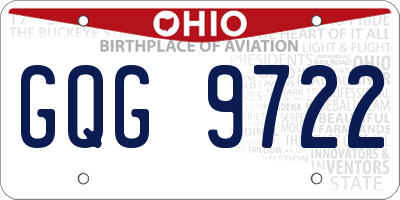 OH license plate GQG9722