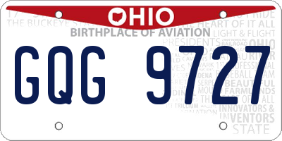 OH license plate GQG9727