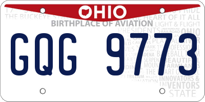 OH license plate GQG9773
