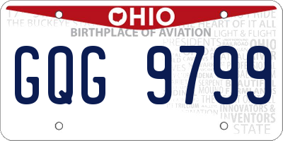 OH license plate GQG9799