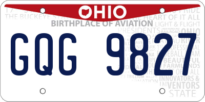 OH license plate GQG9827