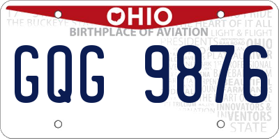 OH license plate GQG9876
