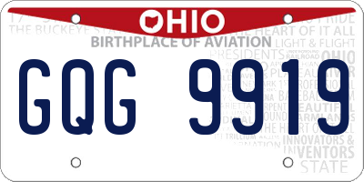 OH license plate GQG9919