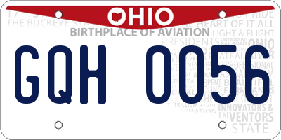 OH license plate GQH0056