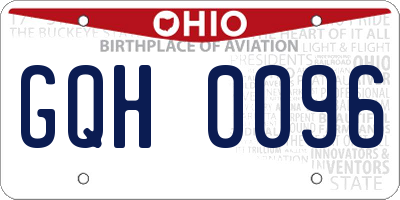 OH license plate GQH0096