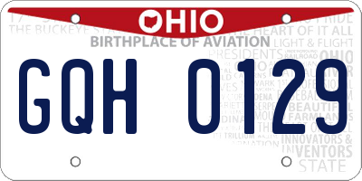 OH license plate GQH0129
