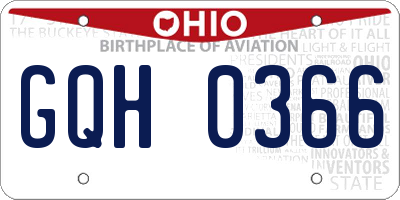 OH license plate GQH0366
