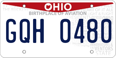 OH license plate GQH0480