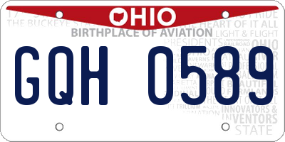 OH license plate GQH0589