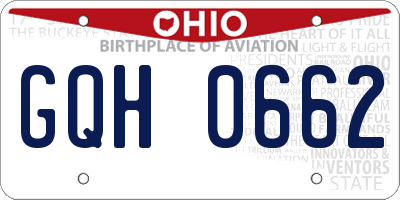 OH license plate GQH0662