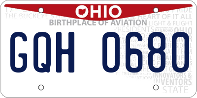 OH license plate GQH0680