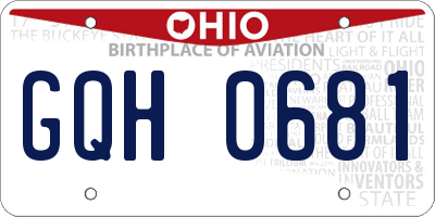 OH license plate GQH0681