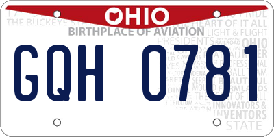OH license plate GQH0781