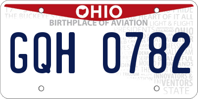 OH license plate GQH0782