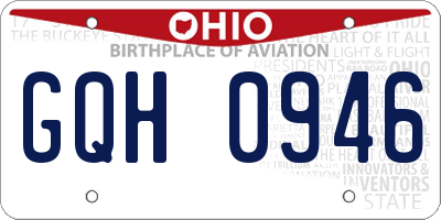 OH license plate GQH0946