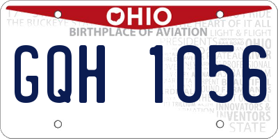 OH license plate GQH1056