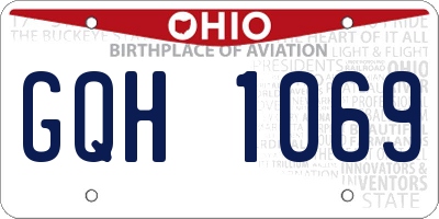 OH license plate GQH1069