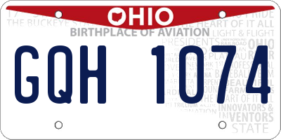 OH license plate GQH1074