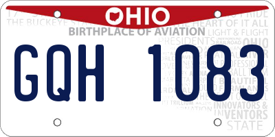OH license plate GQH1083