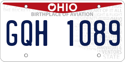 OH license plate GQH1089
