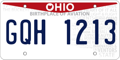 OH license plate GQH1213