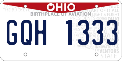 OH license plate GQH1333