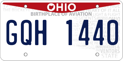 OH license plate GQH1440
