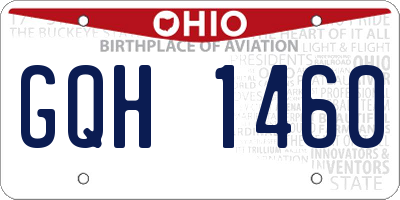 OH license plate GQH1460