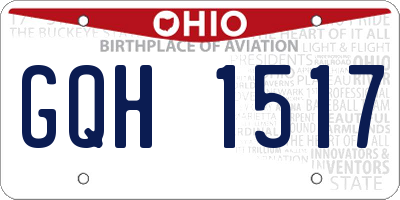 OH license plate GQH1517