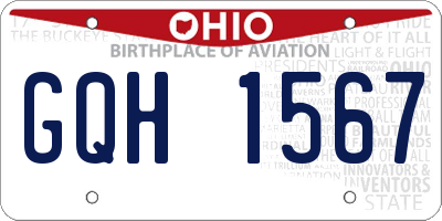 OH license plate GQH1567
