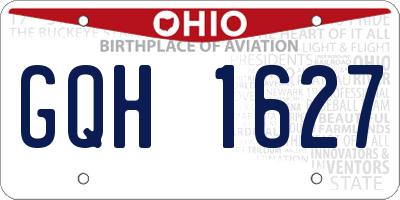 OH license plate GQH1627
