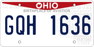 OH license plate GQH1636