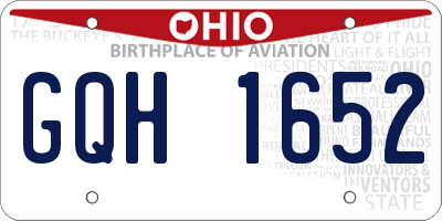 OH license plate GQH1652